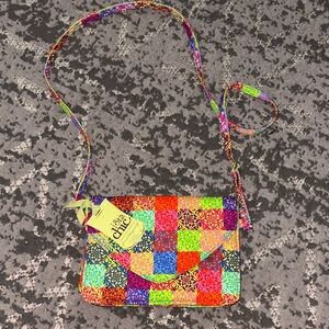 Chic Multicolor Patchwork Crossbody Bag